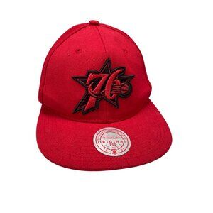 Mitchell Ness Philadelphia 76ers Original Fit Red Snapback Hat cap SKU 9819